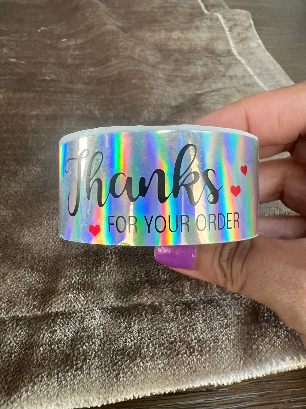 120 thank you sticker roll - 3” x 1” - Picture 3 of 5
